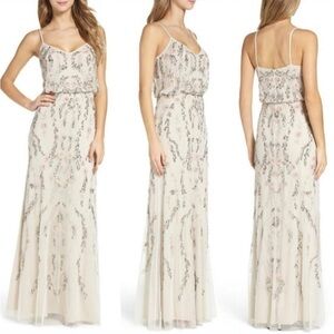 Ivory Blouson Beaded Gown